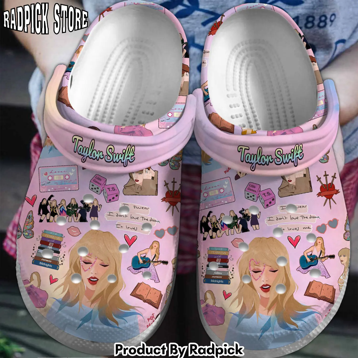 Radpick taylor swift music crocss crocband clogs shoes comfortable for men women and kids footwearelite exclusive yqt rp652885